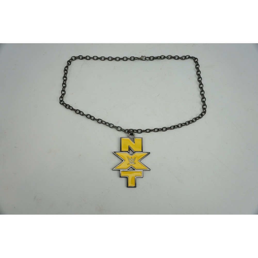 WWE NXT Pendant Necklace 2014 Authentic Yellow Black Logo Chain EUC
